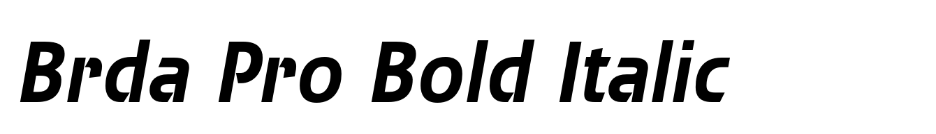 Brda Pro Bold Italic